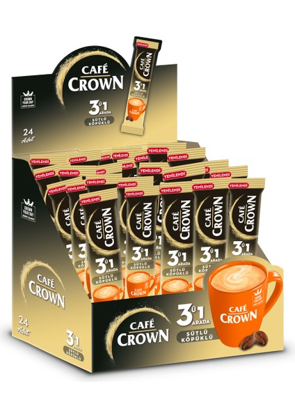 3'ü 1 Arada Sütlü Köpüklü 17,5 Gr. x 24 Adet