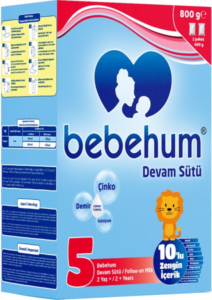 5 Devam Sütü 800 gr 2 Yaş+