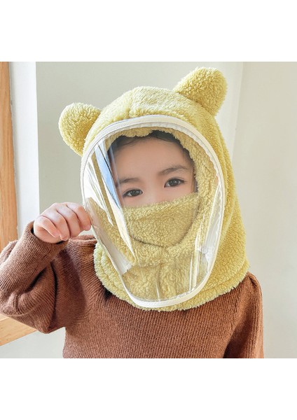 Çocuk Şapkası, Geçirmez Şapka, Geçirmez Yüz Maskesi, Hepsi Bir Arada Şapka, Kışlık Bisiklet, Elektrikli Bisiklet, Tam Yüz Kalınlaştırılmış (Yurt Dışından)