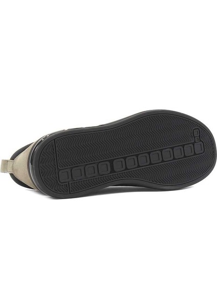 Erkek Haki Kalın Tabanlı Nubuk Deri Sneaker