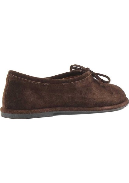 Kadın Kahverengi Bağcıklı Süet Deri Ayakkabı fırsatları