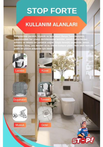4'lü Tuvalet ve Banyo Temizleyici fiyatları