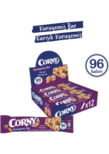 Karışık Kuruyemiş Bar x 12 Adet