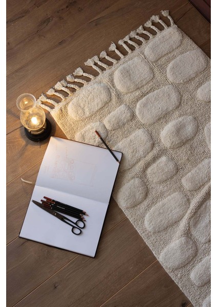 Wall Tekli Banyo Paspası %100 Pamuk 70X150 cm Ekru fiyatları