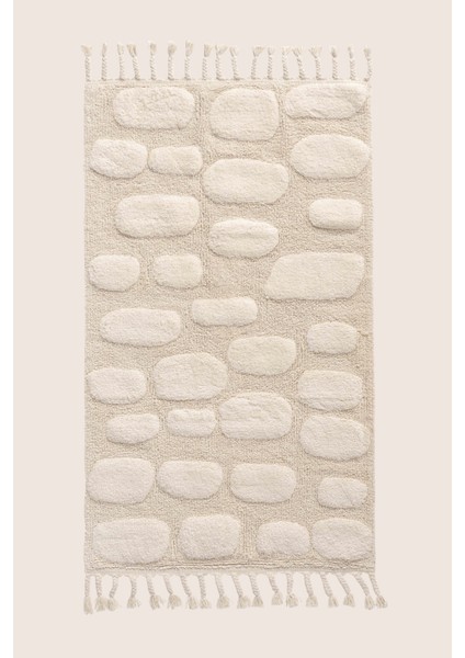 Wall Tekli Banyo Paspası %100 Pamuk 70X150 cm Ekru indirimleri