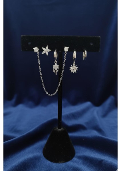 Gold Kadın Çelik 6'lı Küpe Seti Clk-Kp-3lu-Set-03-Gms