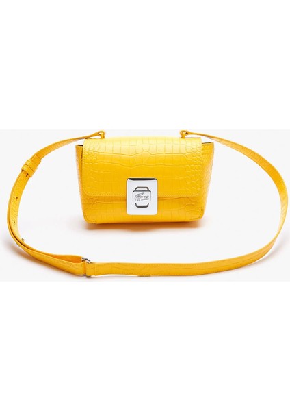 Women’s Amelia Metal Clasp Embossed Leather Handbag