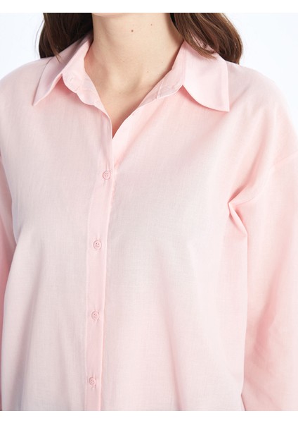 Yeni Sezon Düz Uzun Kollu Oversize Kadın Gömlek Tunik fırsatları