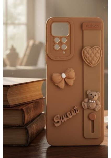 Redmi Note 12 Pro 4g Uyumlu Kılıf Kahverengi Renk 3D Figürlü Darbe Emici Yumuşak Silikon Kapak fiyatları