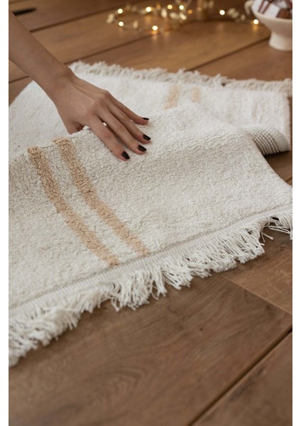 Bound Tekli Banyo Paspası %100 Pamuk 70X120 cm Beyaz modelleri