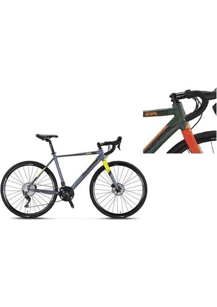 GVL700-GRX600 Erkek Yarış Bisikleti 580H Hd 28 Jant 22 Vites Haki Turuncu