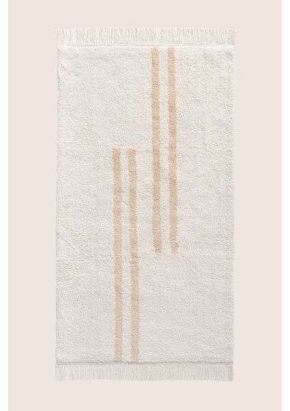 Bound Tekli Banyo Paspası %100 Pamuk 70X120 cm Beyaz