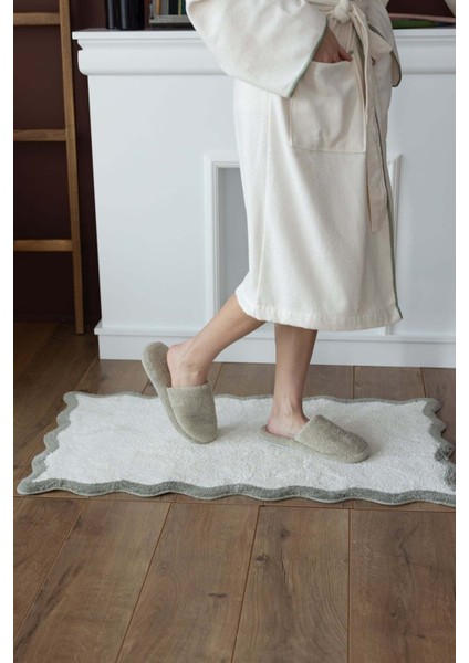 Scallop Tekli Banyo Paspası Bambu 60X100 Yeşil