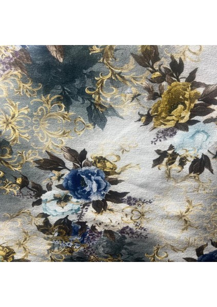 Döşemelik Koltuk Kumaşı-Silinebilir Çiçek Desenli Kumaş