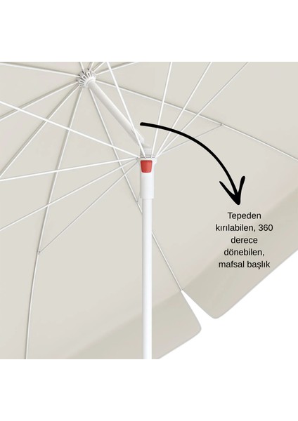 Balkon ve Plaj Şemsiyesi 200 cm | 10 Telli | 360 Derece Dönebilen fiyatları