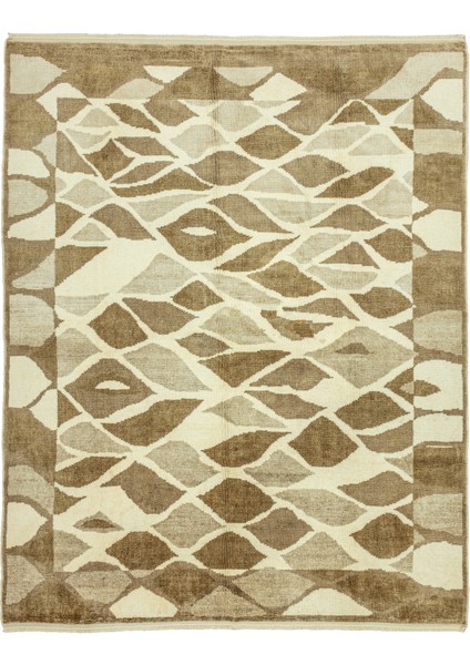 Kutal Soyut Tasarımlı El Dokuma Yün Halı 228X292 cm