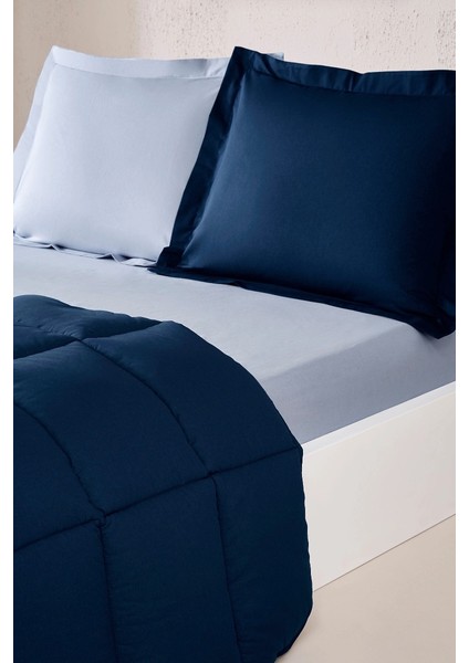 %100 Pamuk (Çarşafı Lastikli) Tek Kişilik Yatak Seti-Colourist Pasifik Okyanus modelleri