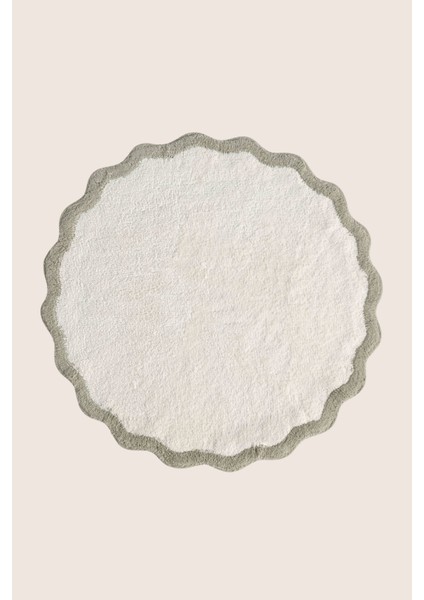 Scallop Yuvarlak Banyo Paspası Bambu 90X90 Yeşil modelleri