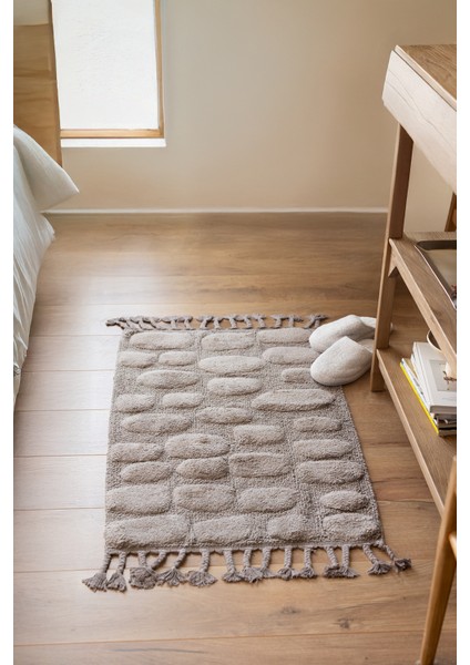 Wall Tekli Banyo Paspası %100 Pamuk 60X100 cm Gri