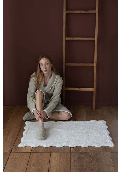 Scallop Tekli Banyo Paspası Bambu 60X100 Ekru fiyatları