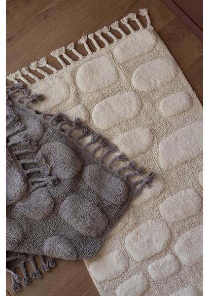 Wall Tekli Banyo Paspası %100 Pamuk 70X150 cm Gri modelleri