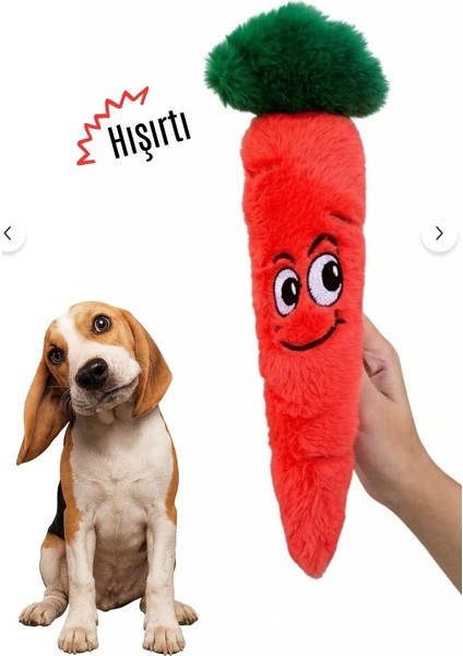 Köpek Oyuncağı Beyaz Tavşan & Ince Havuç Peluş Köpek Oyuncak Seti 2’li