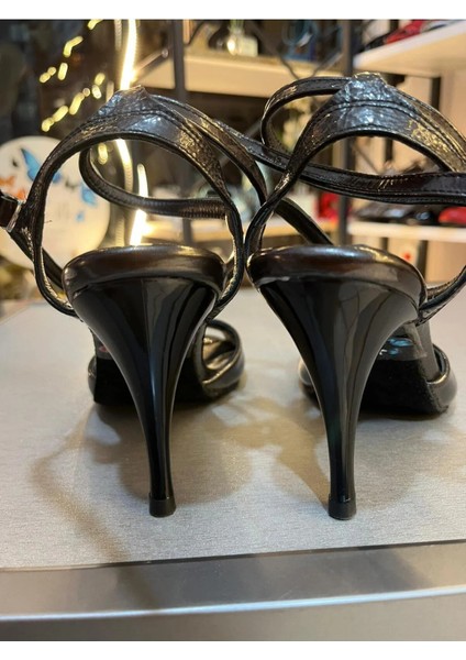 Koyu Antarsit Kırık Deri 8,5 cm 11 Pont Kelebek Model Tango, Dans ve Salon Ayakkabısı indirimleri