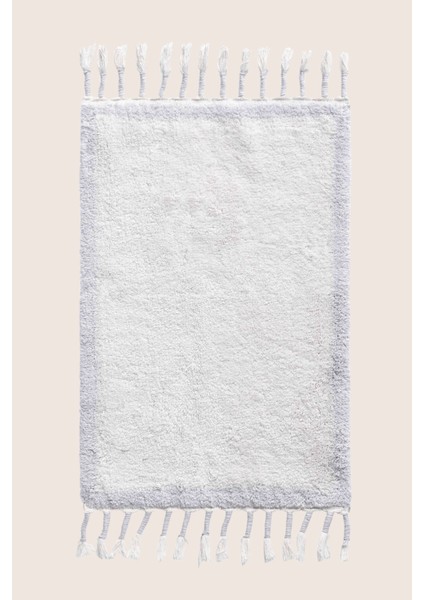 Root Tekli Banyo Paspası %100 Pamuk 50X80 cm Açık Mavi