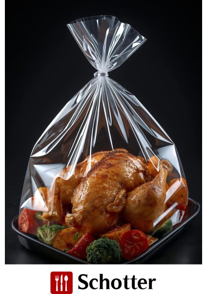 Fırın Torbası 25 cm x 38 cm Yanmaz Yapışmaz Yağ Gerektirmez Buharla Pişirme Torbası "7 Paket x 8 adet = 56 Adet"