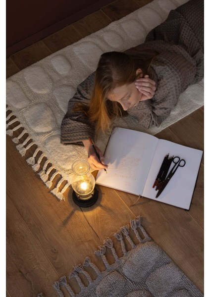 Wall Tekli Banyo Paspası %100 Pamuk 60X100 cm Ekru modelleri