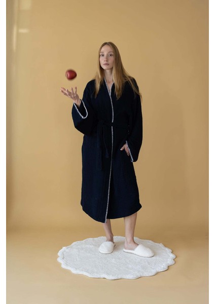 Scallop Yuvarlak Banyo Paspası Bambu 90X90 Ekru