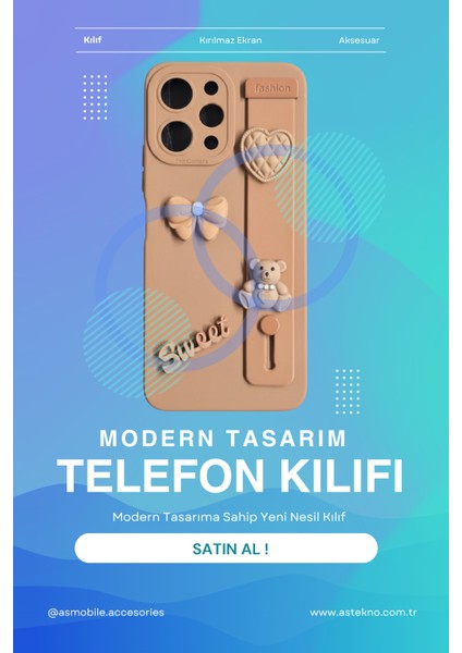 Redmi Note 12 Uyumlu Kılıf Kahverengi Renk 3D Figürlü Darbe Emici Yumuşak Silikon Kapak indirimleri