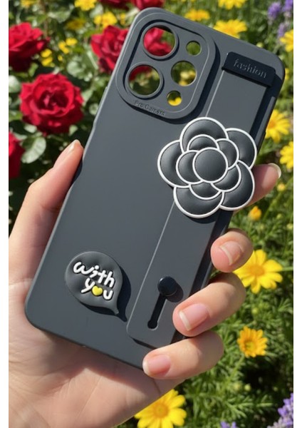 Redmi Note 12 Uyumlu Kılıf Siyah Renk 3D Figürlü Darbe Emici Yumuşak Silikon Kapak