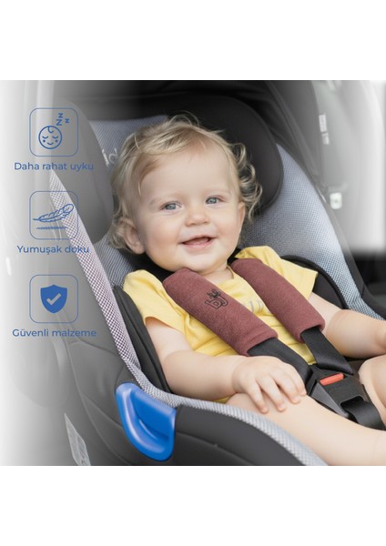 Emniyet Kemeri Boyun Koruyucu Gül Kurusu