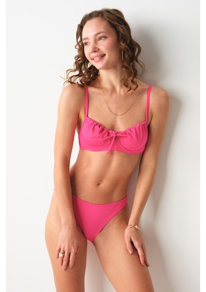 Gia Balenli Balkonet Bikini Tek Üst Pembe 239102 indirimleri