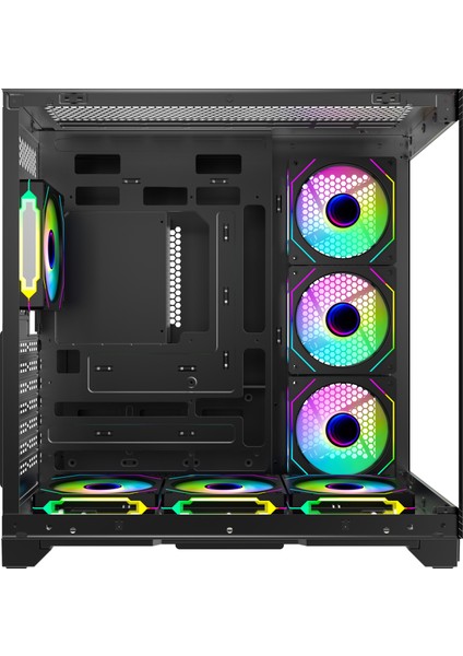 Rgb 7 Fanlı 7X120MM Kumanda + Tuş Rgb Kontrollü Gaming Akvaryum Kasa fırsatları