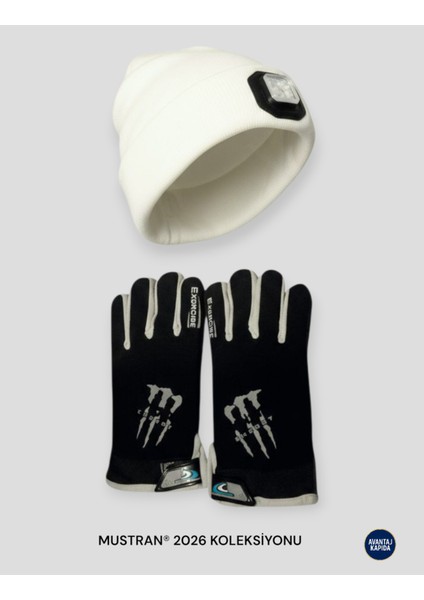 Tactical Motorcu Koşucu Bisikletçi Eldiveni + Şarjlı Led Bere Seti | Kafa Bandı Hediyeli USB Type-C fiyatları