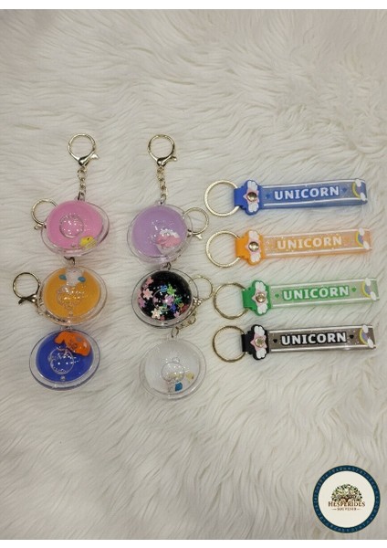 3,lü Anahtarlık Karışık Sulu Daire Desenli fiyatları