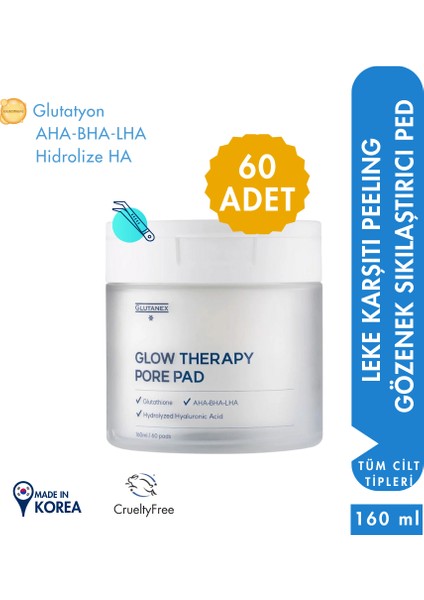Glow Therapy Pore Pad 60 Adet – Gözenek Sıkılaştırıcı Peeling Ped