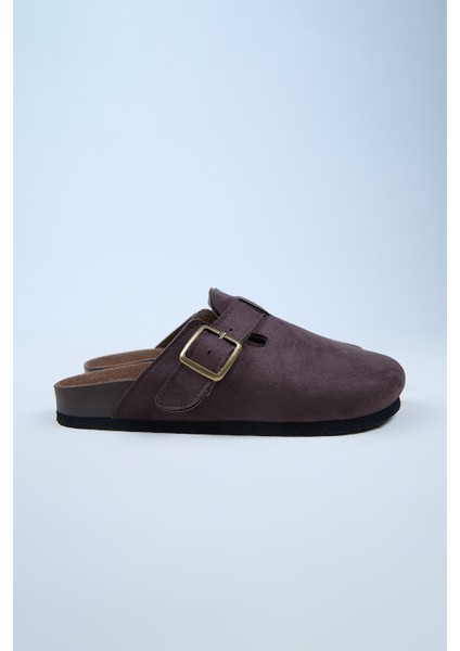 Leon Erkek Vegan Deri Tokalı Kahverengi Sabo Terlik fiyatları