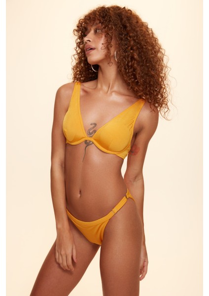 Maggie Balenli Uzun Üçgen Bikini Tek Üst Sarı 229111 indirimleri