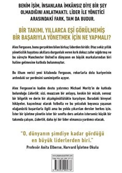 Liderlik - Alex Ferguson ve Michael Moritz Normal Boy Ciltli Kitap modelleri