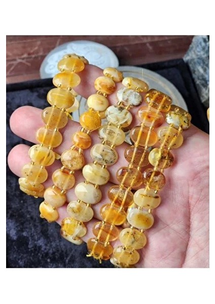 Orijinal Sertifikalı Rolex Tarzı Damla Kehribar Bileklik 1 Adet