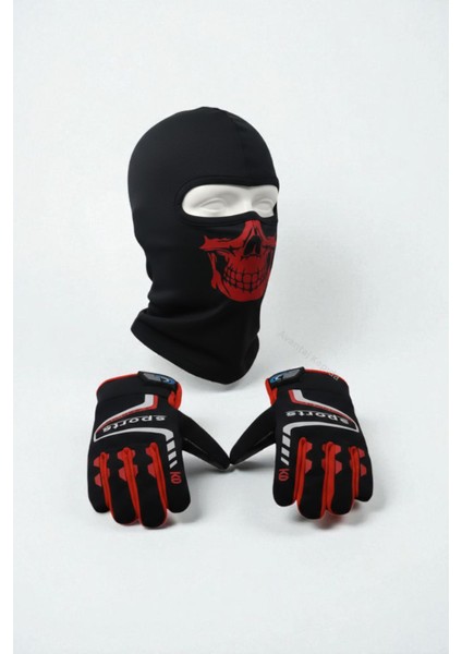 Tactical skull 2’li kışlık motosiklet eldiveni L-XL ve balaklava maske seti – rüzgar geçirmez fırsatları