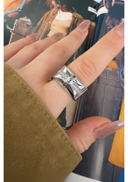 Zirkon Taşlı Ayarlanabilir Kadın Yüzük Bsprmk-Yzk-Gms modelleri