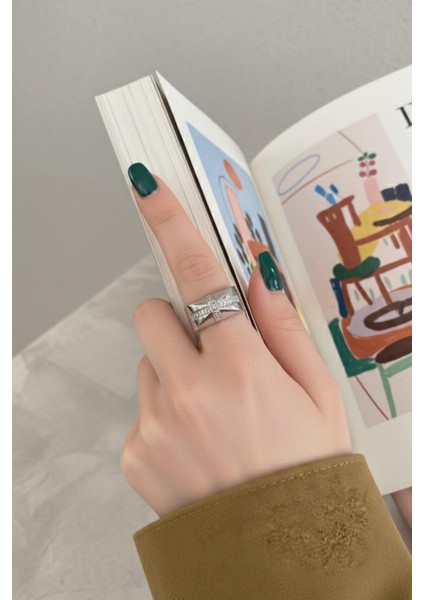 Zirkon Taşlı Ayarlanabilir Kadın Yüzük Bsprmk-Yzk-Gms fırsatları