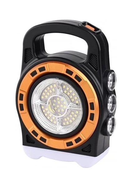 P-6678C Dış Mekan Solar Şarj Işığı Çok Fonksiyonlu Projektör Hazine Güçlü Işık El Feneri