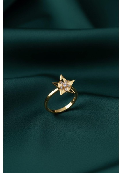 Gold Yıldız Taşlı Ayarlanabilir Kadın Yüzük Ktp-Yldz-Yzk-Gld fiyatları