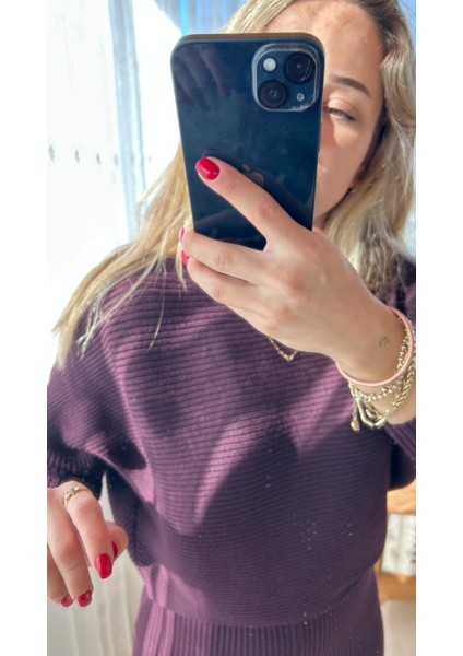 Mürdüm Fitilli Triko Takım