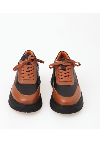 Sera Serisi Kadın Taba Siyah Hakiki Deri Sneaker Ayakkabı modelleri